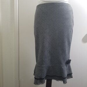 Express Brand Pencil Skirt, Black/Gray, Size S